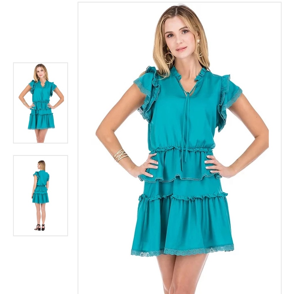 Joy Joy “Amanda” Teal Dress, size Large.